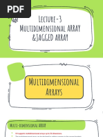 Lecture-3 Multidimensional ARRAY &jagged Array