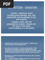 Definition - Disaster