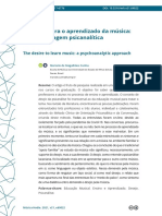 O Desejo para o Aprendizado de Musica