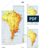 Densidade demográfica no Brasil em 1960 e 2010