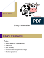 CS 261 Fall 2019: Binary Information