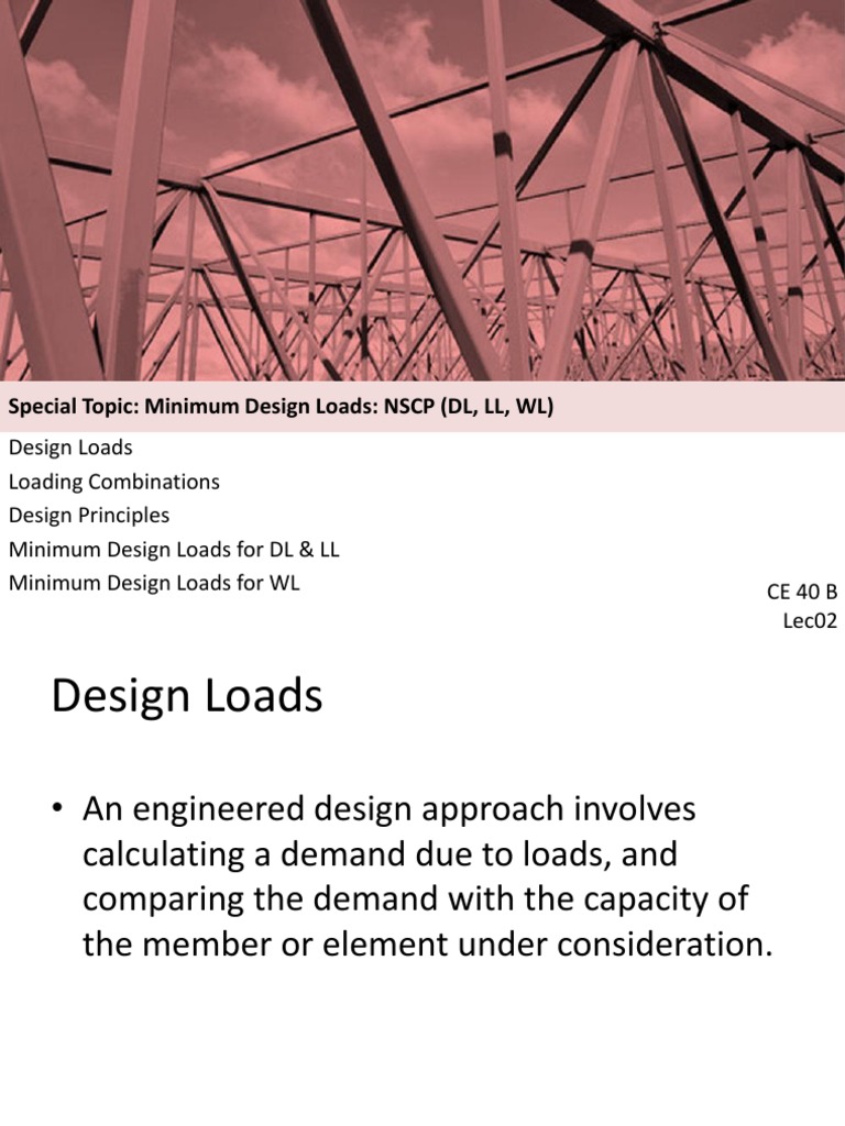 NSCP Minimum Design Loads Guide | PDF | Structural Load | Stress ...
