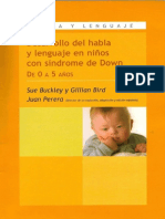 Desarrollo Del Habla y Lenguaje en El Ninyo Con Sindrome de Down 0 A 3 Anyos - Perera y Otros - Libro
