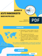 Acute Rhinosinusitis: Comprehensive Management of