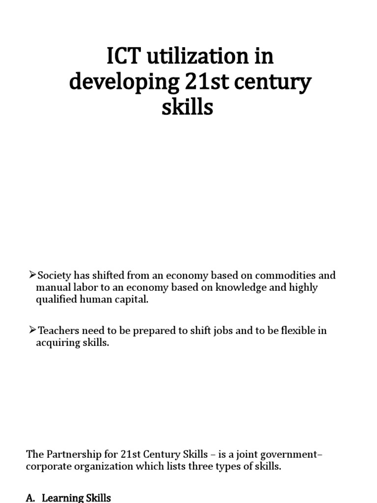 ICT 21st century skills | PDF | Educational Technology | Creativity