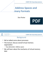 Process Address Spaces and Binary Formats: Don Porter