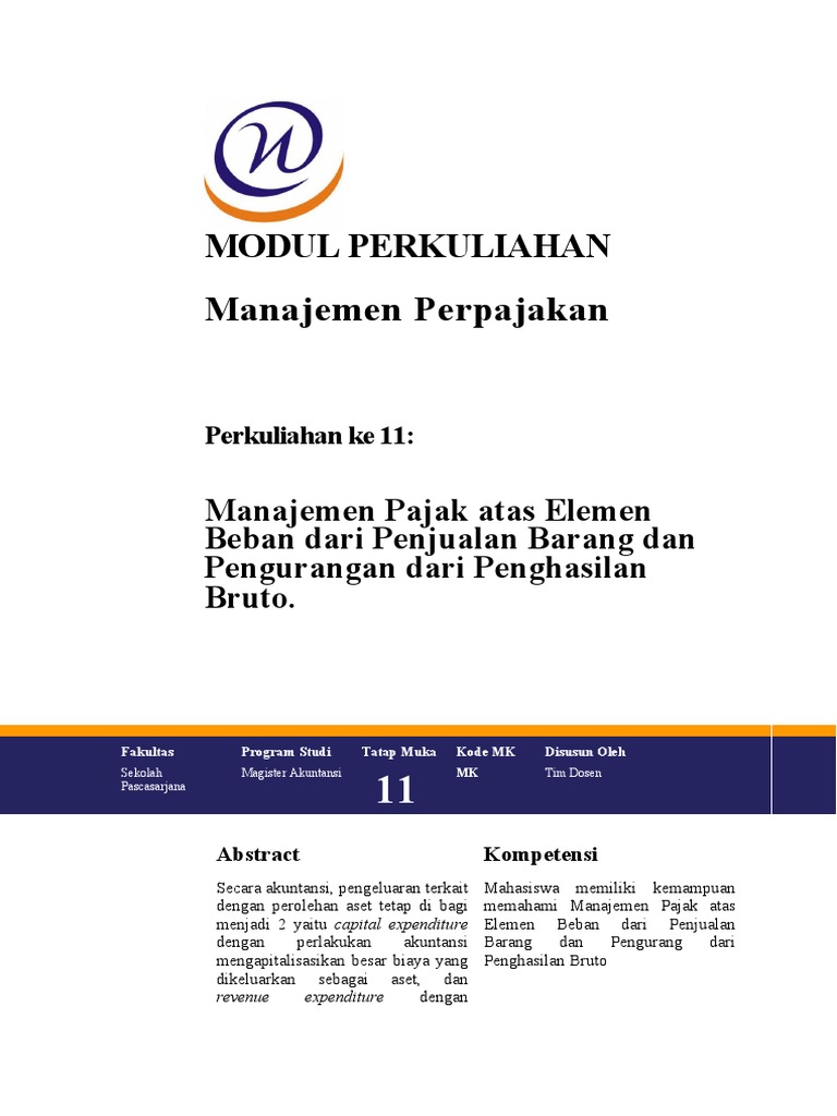 Modul Manajemen Perpajakan M 11 2020 Pdf