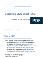 Cascading Style Sheet (CSS) : Instructor: Dr. Fang (Daisy) Tang