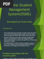 Offline Student Management System (OSMS) : Developed by Firaol Seifu