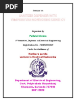 Sanitizer Dispenser With Temperature Monitoring Using Iot: Seminar On