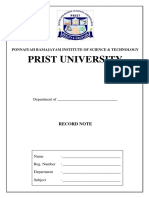 Prist University: Ponnaiyah Ramajayam Institute of Science & Technology