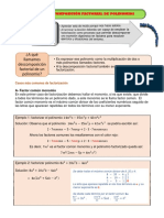 Guía 5, DESCOMPOSICIÓN FACTORIAL DE POLINOMIOS