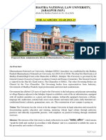 Dharmashastra National Law University, Jabalpur (M.P.) : For The Academic Year 2022-23