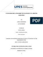 Customer Relationship Management in Airline Industry: BY Aditya Deshmukh SAP ID-500080389