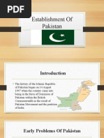 Establishment of Pakistan