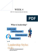 WEEK 4 - Course Material Entrepreneurship & Leadership