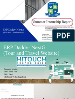 Summer Internship Report on ERP Daddy-NextG Tour and Travel Website