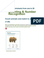 Numbers Worksheets From One To 20