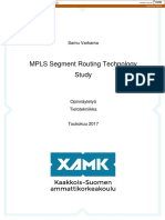 MPLS Segment Routing Technology Study: Samu Varkama