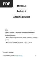 Lecture 6-Clairaut Equation