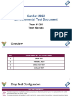 Cansat 2022 Environmental Test Document: Team #1095 Team Garuda