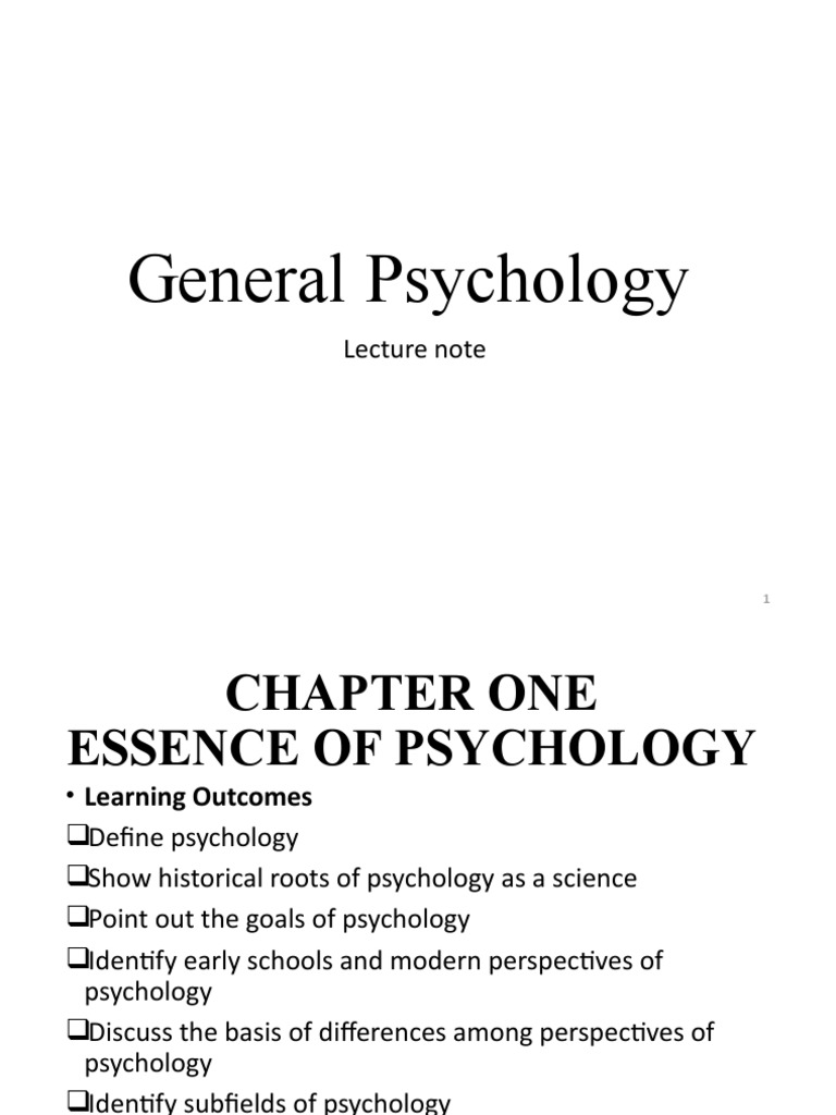 Chapter 1 The Essence of Psychology | PDF | Psychology | Cognitive Science