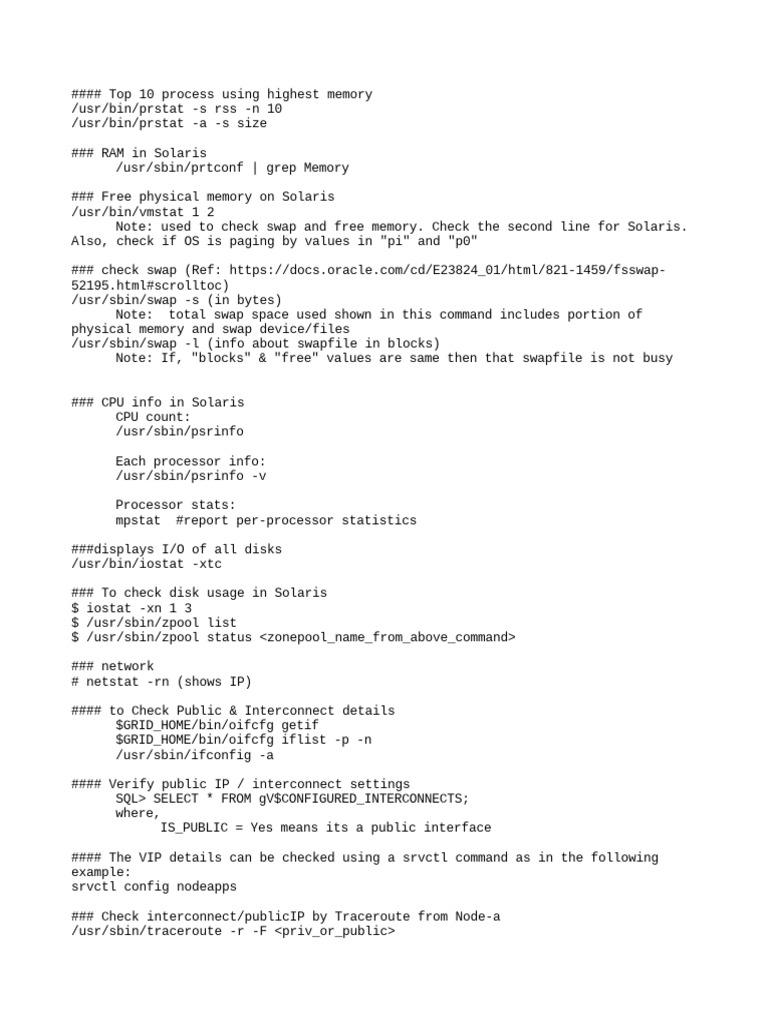 Solaris - Network Checks | PDF
