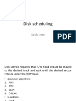 Disk Scheduling: Seek Time