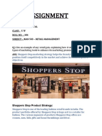Assignment: Shoppers Stop Product Strategy