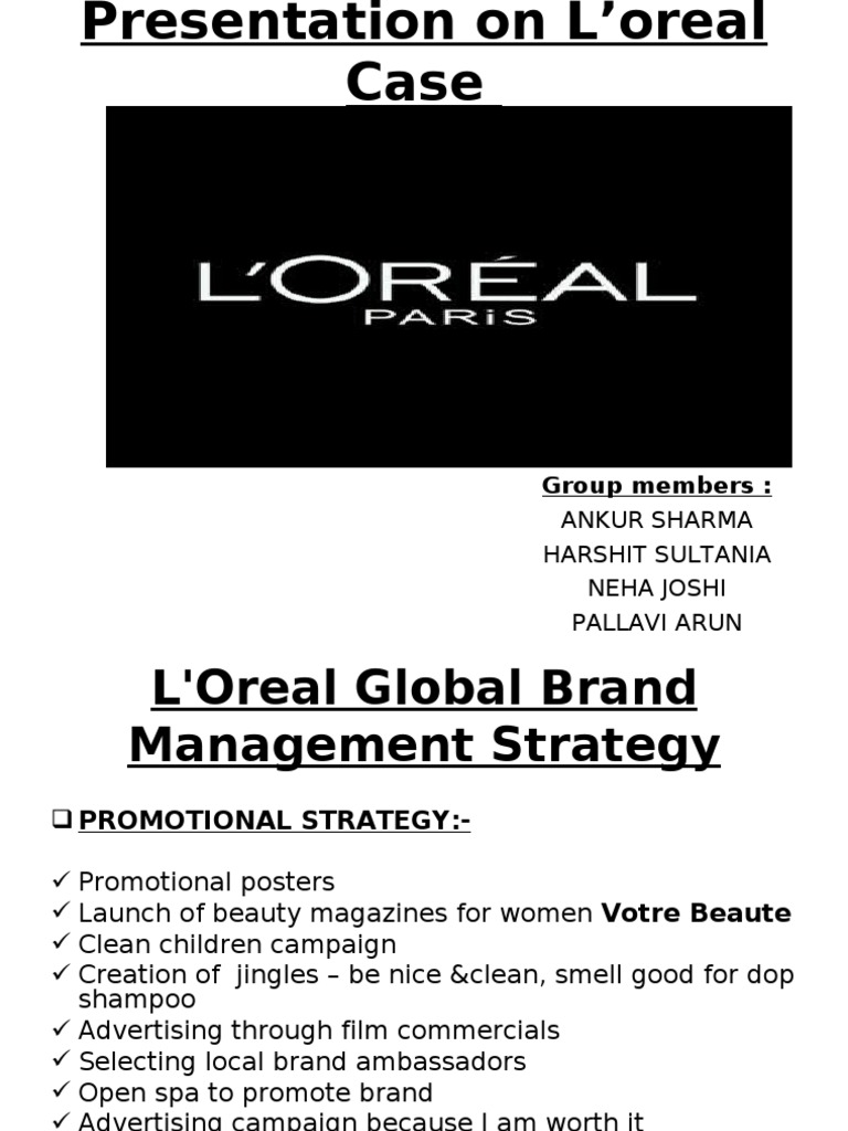 Loreal Presentation Brand Cosmetics