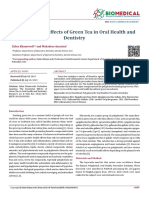 The Beneficial Effects of Green Tea in Oral Health and Dentistry