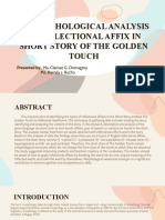 A Morphological Analysis of Inflectional Affix in Short Story of The Golden Touch