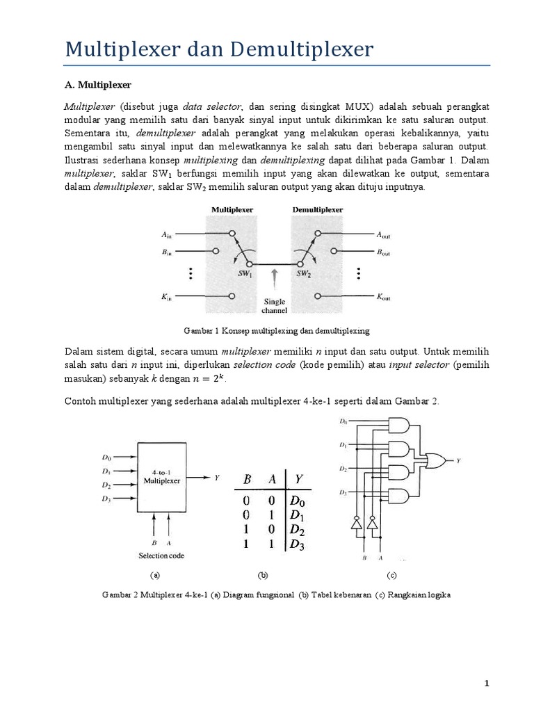 Multiplexer Dan Demultiplexer | PDF | Sains & Matematika