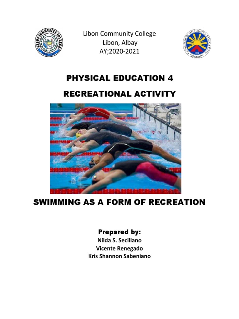 Swimming for Health and Recreation Learning the Fundamental Skills and