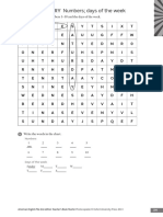 Vocabulary: Numbers Days of The Week