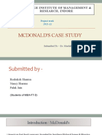 Mcdonald'S Case Study: Prestige Institute of Management & Research, Indore