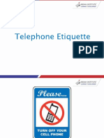 Mobile phone etiquette during training