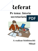 Referat Istoria Secretariatului