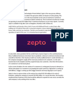 Company Background of Zepto