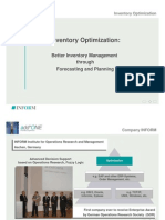 Inventory Optimization:: Better Inventory Management Through Forecasting and Planning