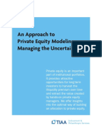 An Approach To Private Equity Modeling: Managing The Uncertainty