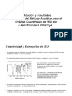 Validación método IR cuantificación IBU comprimidos