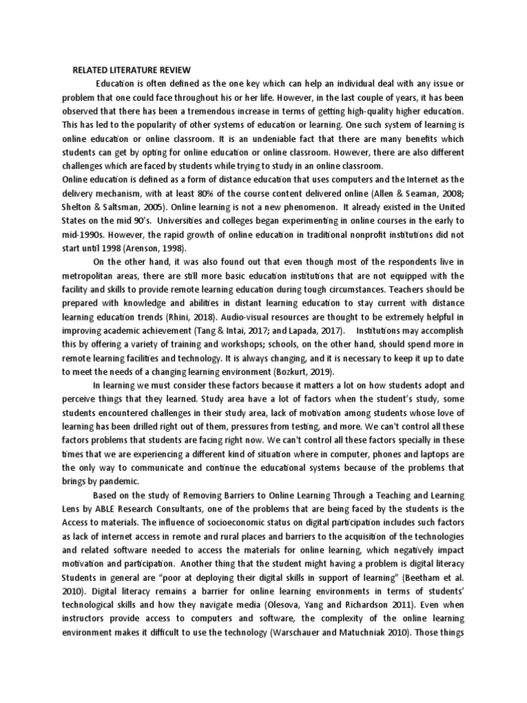 Online Education Challenges | PDF | Distance Education | Learning