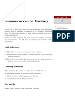 Measures of Central Tendency: Unit Objectives