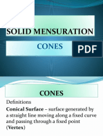 Solid Mensuration: Cones