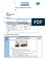 Sesion de Aprendizaje de Tutoria - Mochila de Emergencia