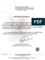 Constancia de Inscripcion, LUIHANNY ALEJANDRA MARTINEZ CARABALLO Del 28-05-2022