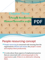 Chapter Three: People Resourcing/ Human Resource Acquisition