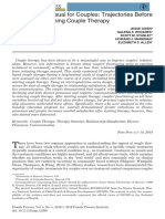 Treatment-as-Usual For Couples: Trajectories Before and After Beginning Couple Therapy