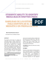 Students Ability To Identify Media Bias in Written Press